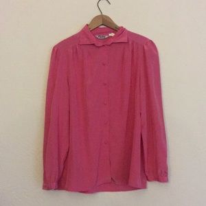 VINTAGE Sheer Pink Blouse